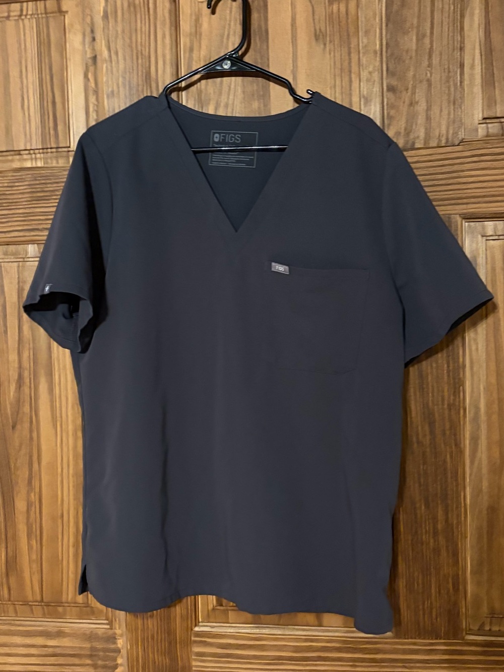 FIGS Technical Collection XXL Black V-Neck Scrub Top